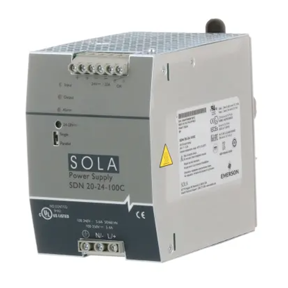 SDN2024100C SOLAHD SDN-C SINGLE PHASE DIN POWER SUPPLY, 480W, 24V OUTPUT, 115-230VAC INPUT (SDN 20-24-100C(X))